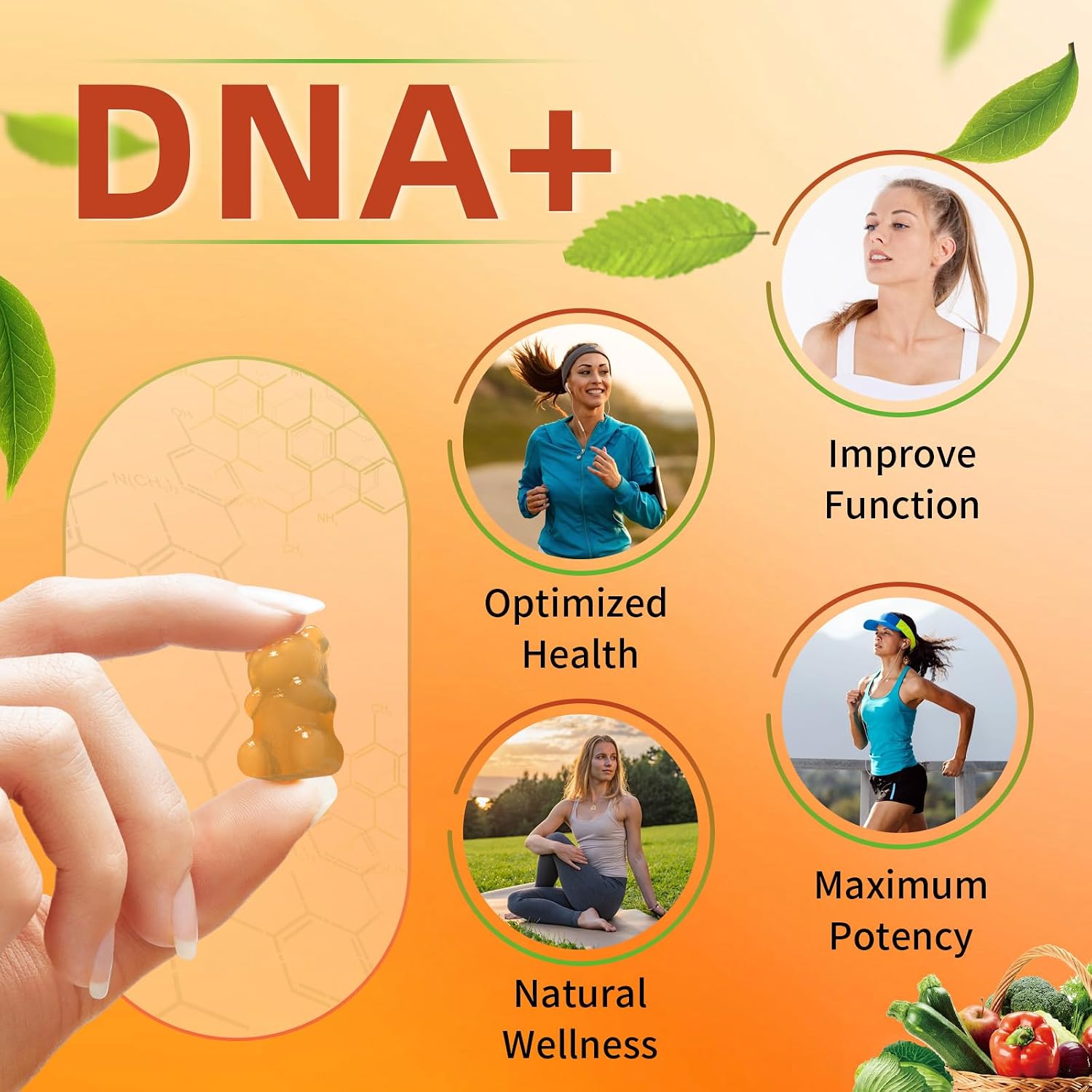 HEALOADING NAD+ Gummies with Resveratrol - 750mg NAD+ Supplement for Cellular Health & Energy - görsel 3