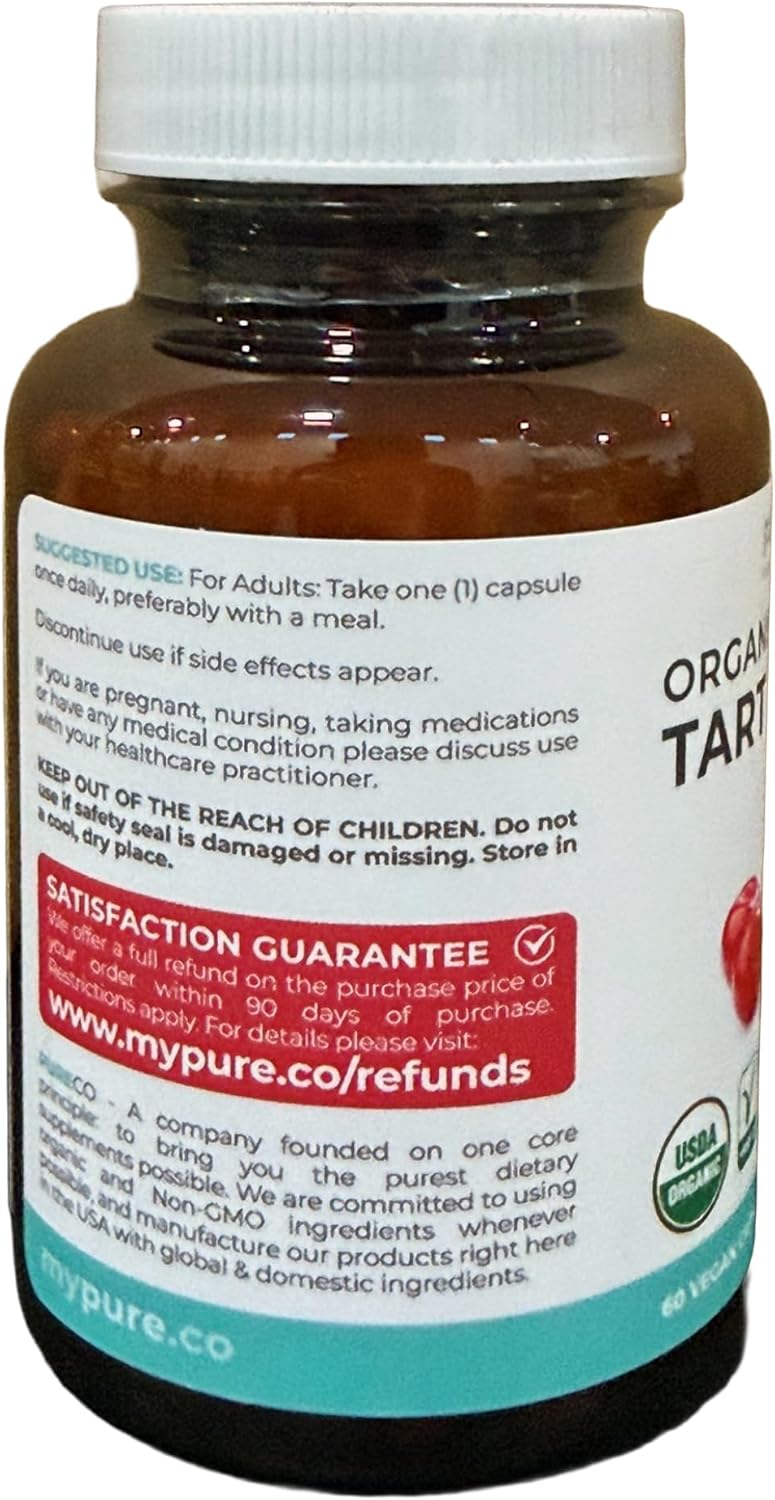 Organic Tart Cherry Capsules - High Strength 500mg 4:1 Extract (60 Capsules) - görsel 7