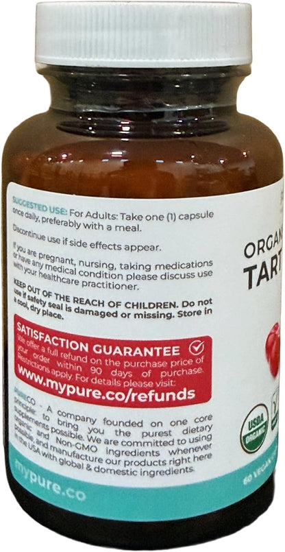 Organic Tart Cherry Capsules - High Strength 500mg 4:1 Extract (60 Capsules)