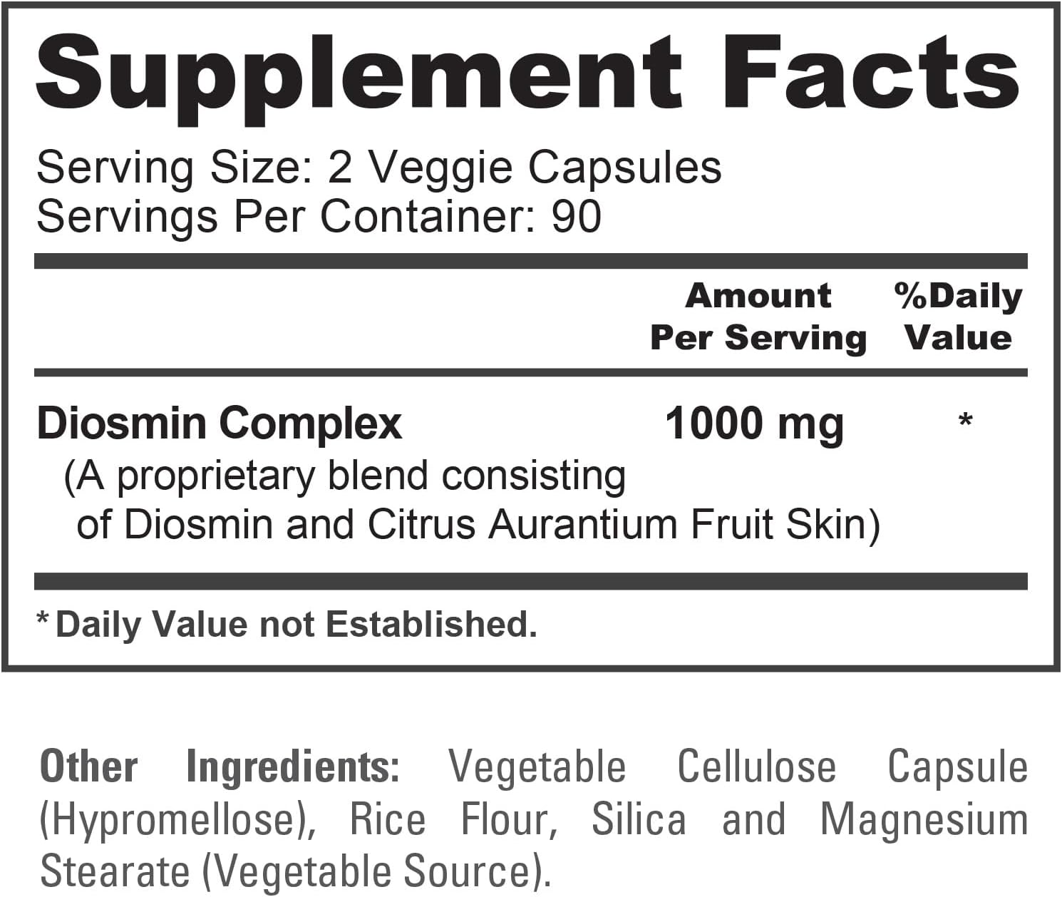 NusaPure Diosmin Complex 1,000mg per Serving (180 Veggie Capsules) - Non-GMO, Vegan - görsel 4