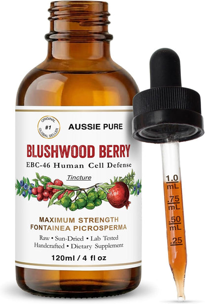 Aussie Pure Blushwood Berry EBC-46 Tincture – Immune & Cell Defence Supplement – 120ml