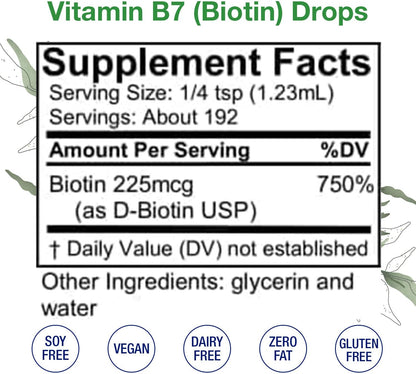 HoneyCombs Vitamin B7 (Biotin) Drops, 237 ml