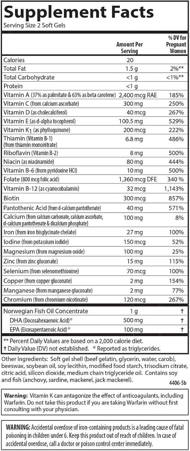 Carlson Antenatal Multivitamin with DHA & Vitamin D3 – 60 Softgels - görsel 7