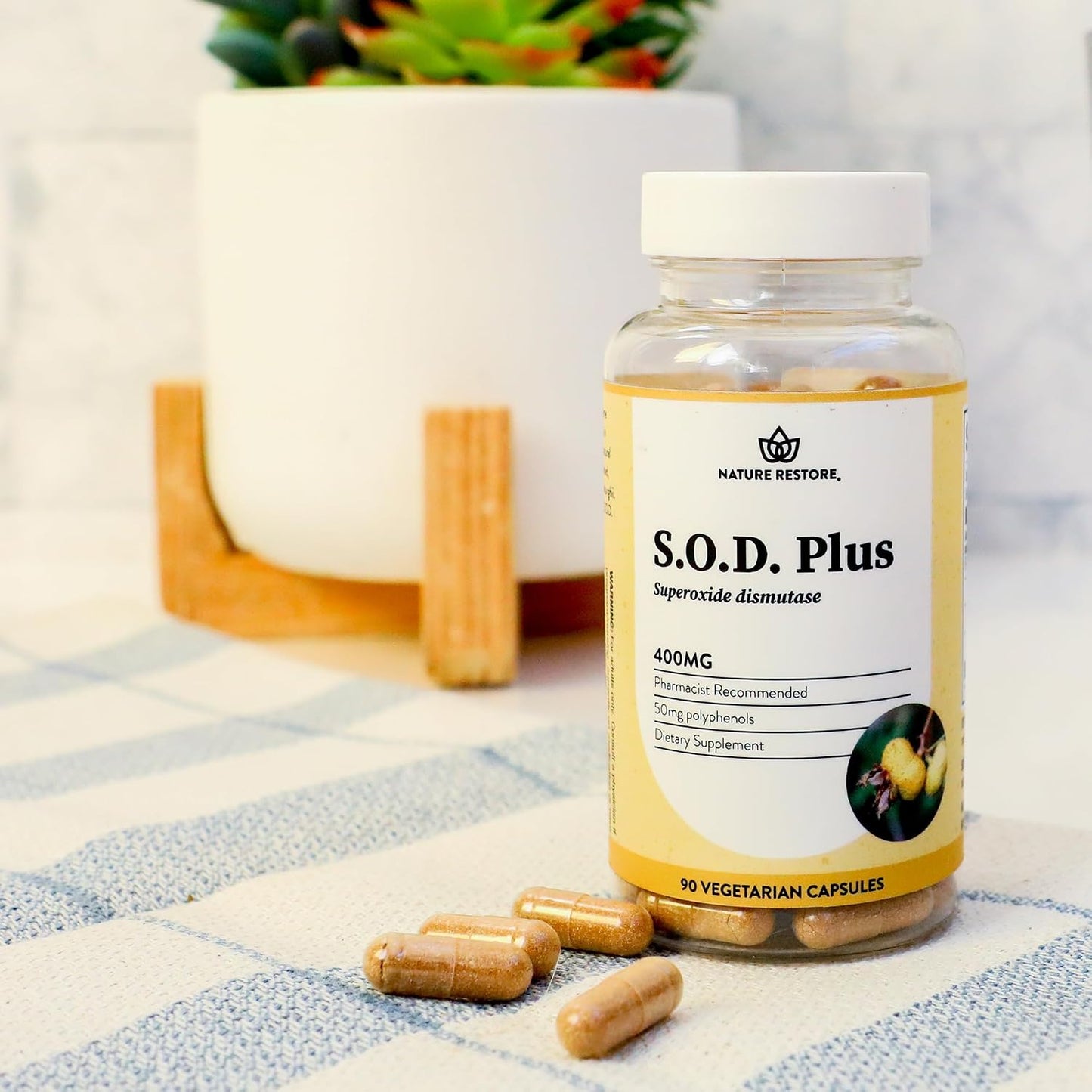 Superoxide Dismutase (SOD) Supplement - High SOD-Like Activity Enzyme, Vegan, 90 Capsules - görsel 2