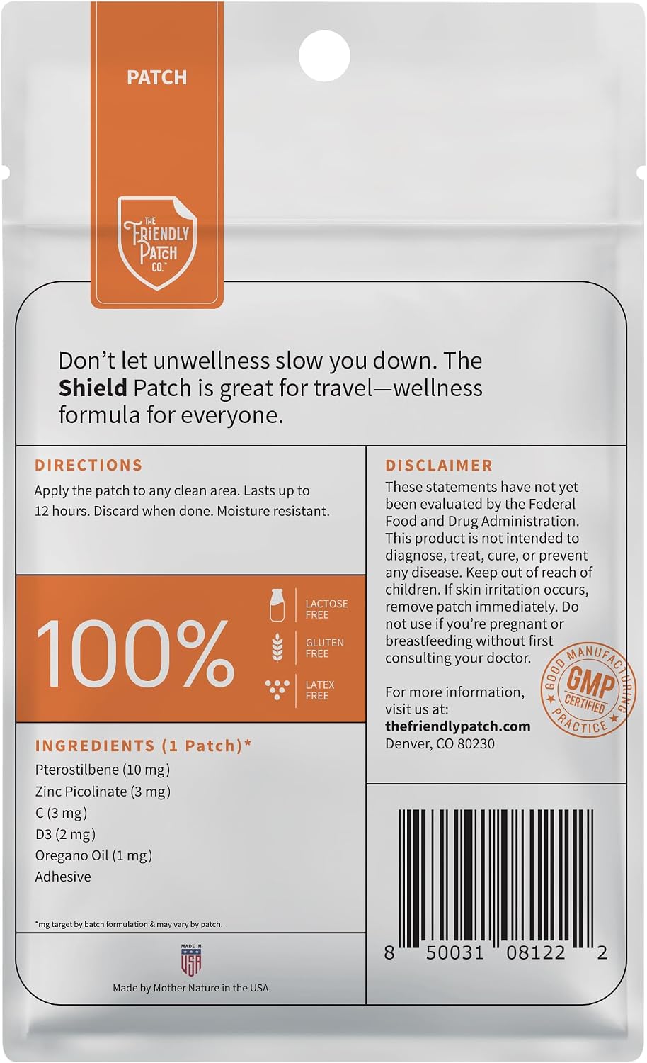 The Friendly Patch Shield Patch – Wellness Patches Travel 8 Pack - görsel 2