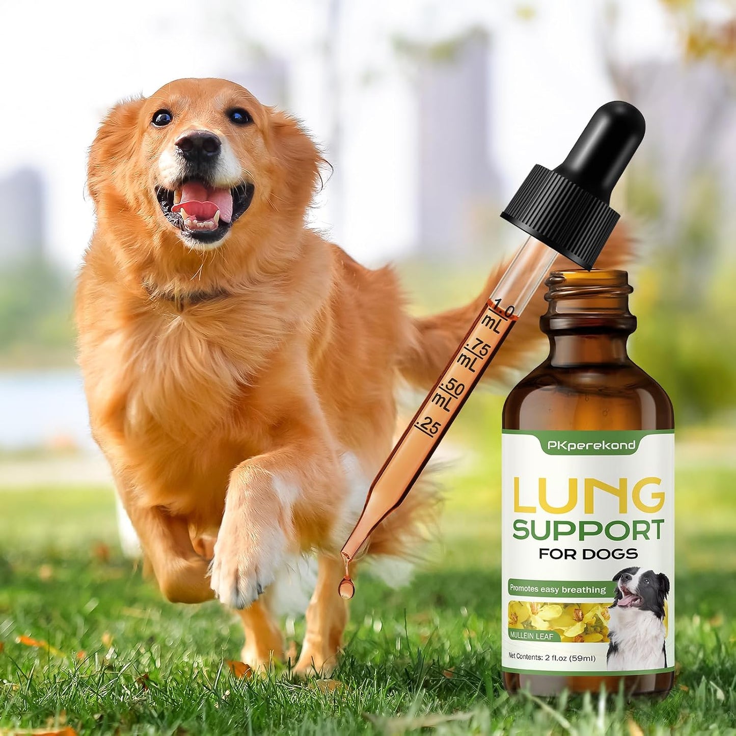 Lung Support for Dogs – Cough & Respiratory Health Support for Breathing – Immune Support, Natural Supplement for Dog Coughing, Wheezing – Promotes Lung Function - görsel 7