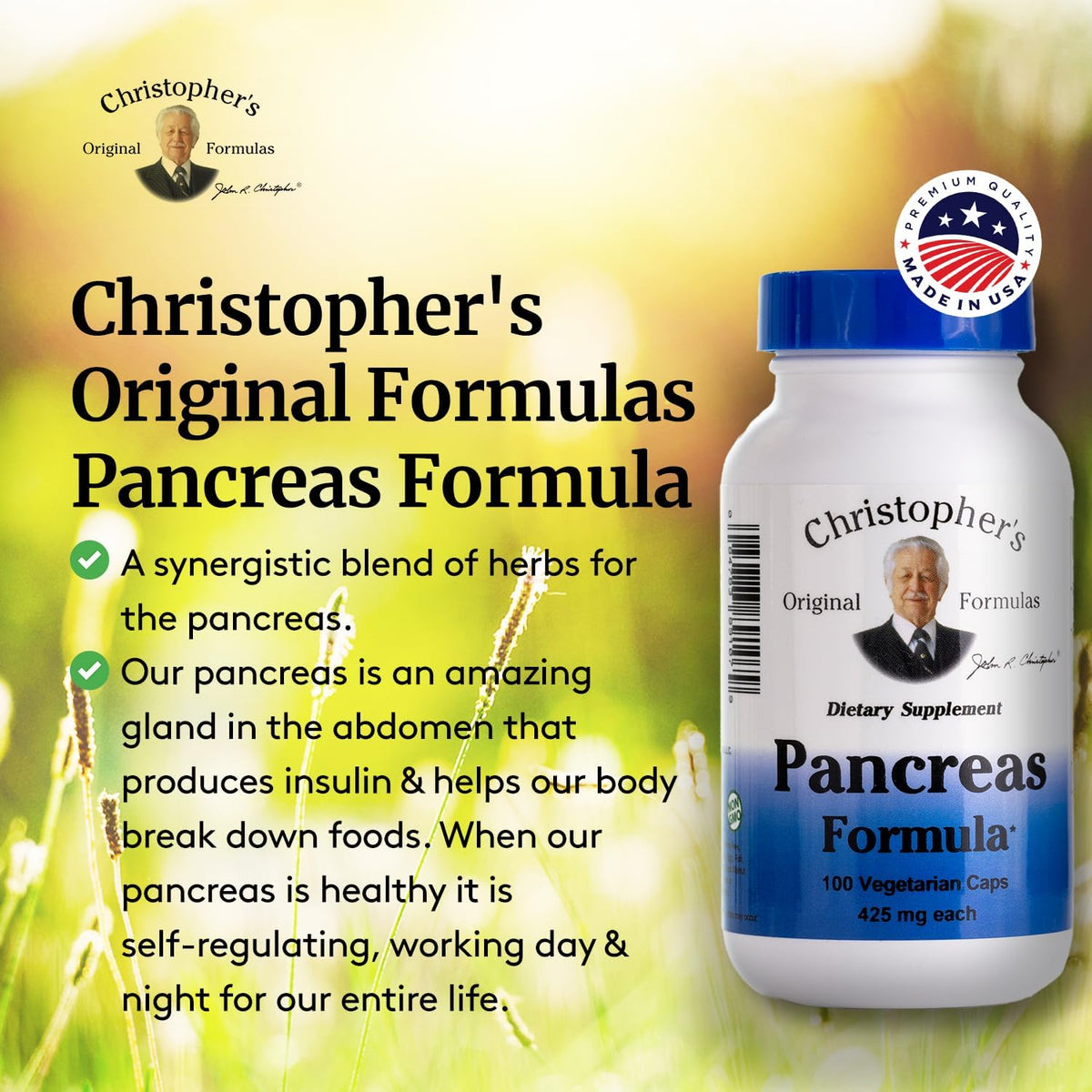 Christopher's Original Formulae Pancreas Formula - Herbal Supplement for Pancreas Cleanse, Detox & Digestive Support, 100 Capsules - görsel 4