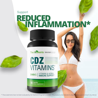 The Makers CDZ Vitamins - Vitamin C, D and Zinc with Herbs