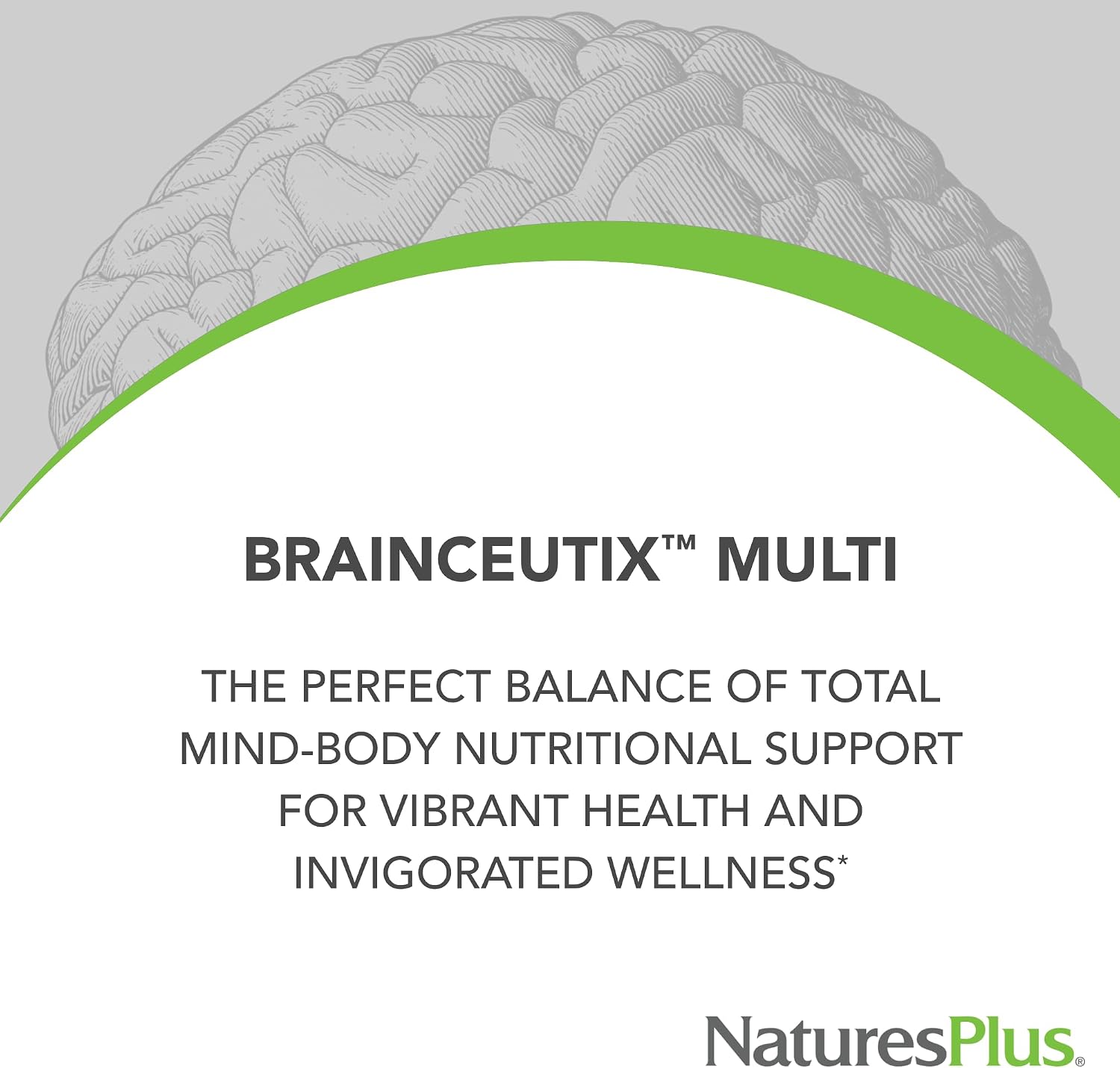 NaturesPlus BrainCeutix Multivitamin Capsules - Cognitive Support with B Vitamins & Minerals, 90 Capsules - görsel 2