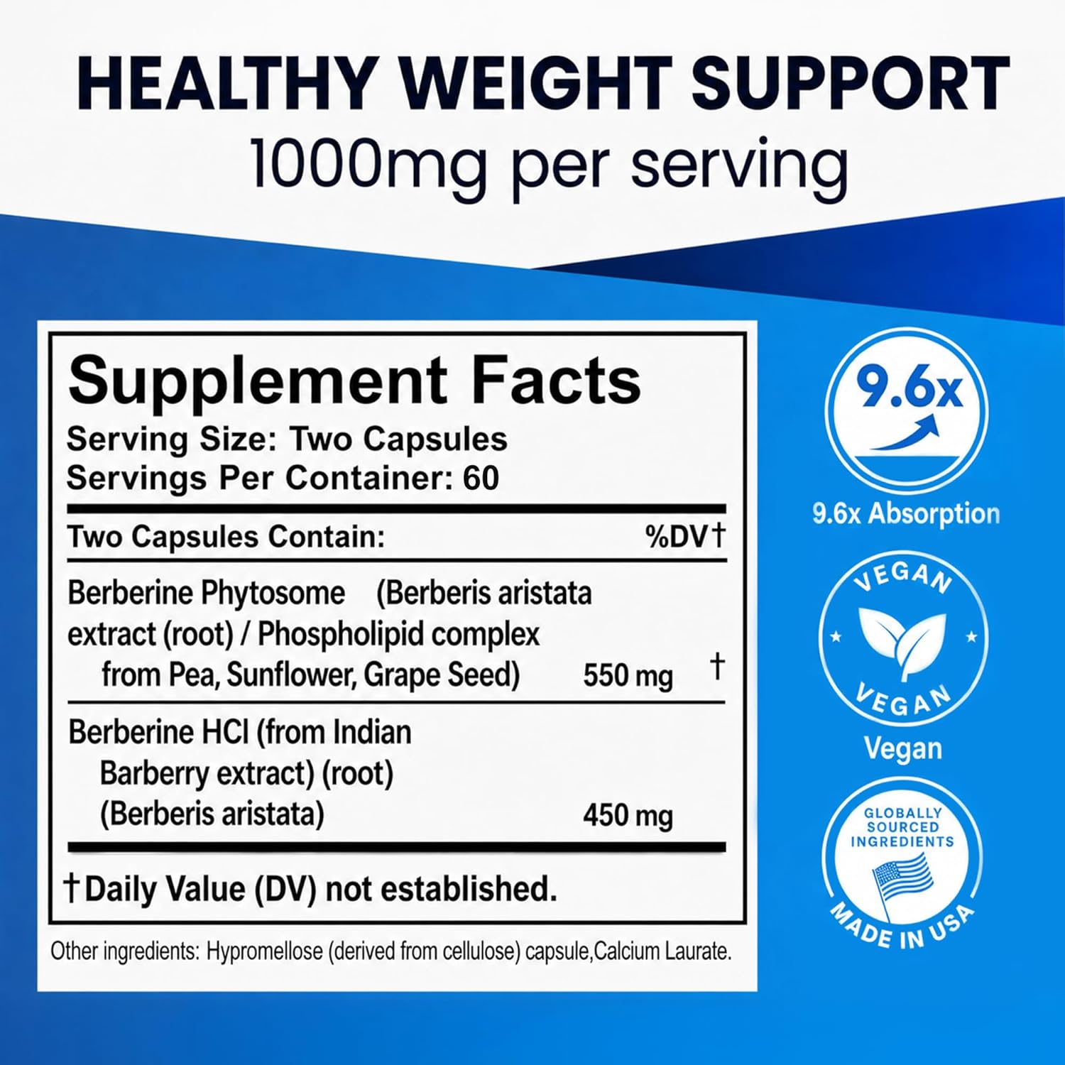 Ultimate Berberine Phytosome - Dual Action for Metabolic Health, Appetite, Gut & Cholesterol Support (Clinical Dose) - görsel 2