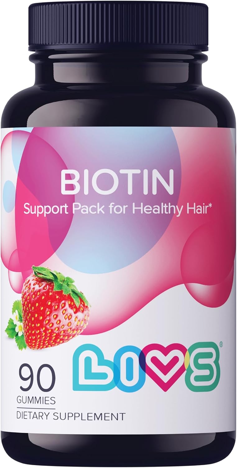 LIVS Biotin Gummies 10000mcg – Supports Healthy Hair, Skin & Nails | Vitamin B7 Supplement for Women & Men | Natural Grape Flavour | Vegan, Gluten-free & Non-GM | 180 Count with 90 Servings - görsel 9