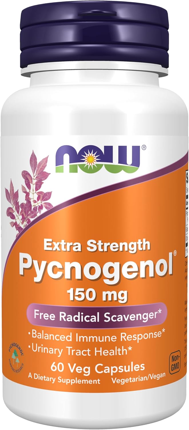Now Supplements, Extra Strength Pycnogenol® 150mg, 60 Vegan Capsules - görsel 1