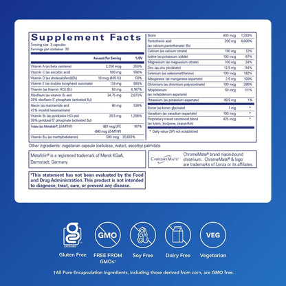 Pure Encapsulations Nutrient 950 Without Copper & Iron – Hypoallergenic Multivitamin and Mineral Formula, 90 Capsules