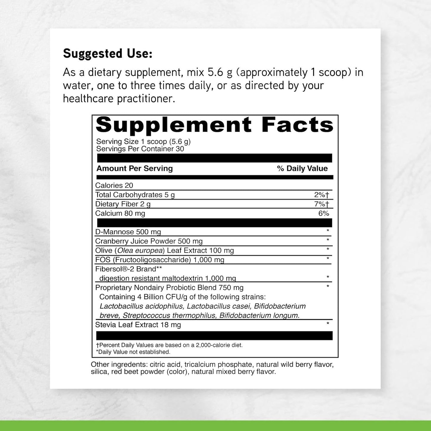 DAVINCI Labs D-Mannose Complex - Powder Drink Mix, 30 Servings (168.57 g) - görsel 6