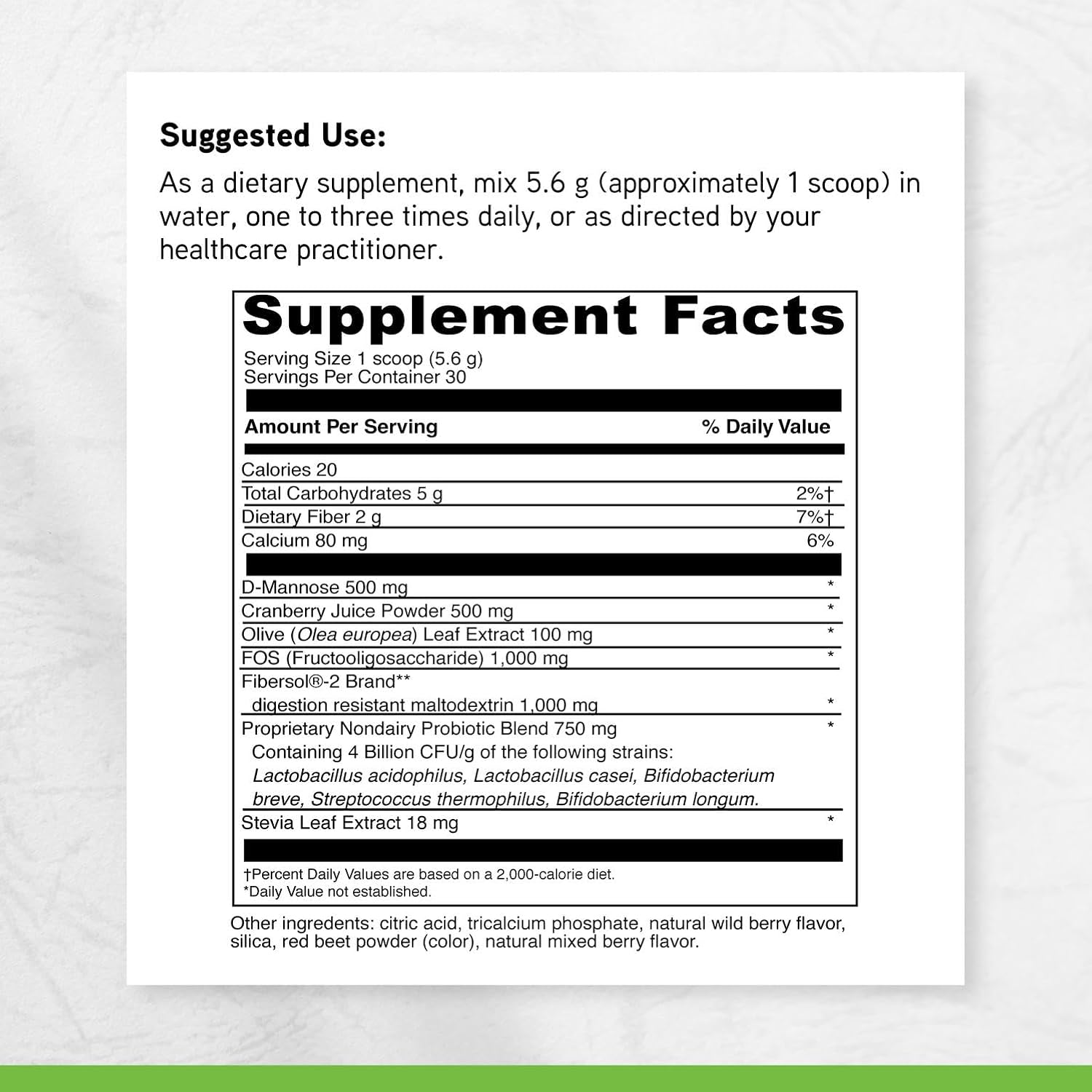 DAVINCI Labs D-Mannose Complex - Powder Drink Mix, 30 Servings (168.57 g) - görsel 6
