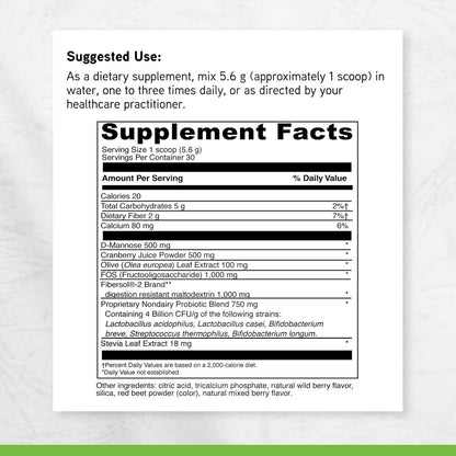 DAVINCI Labs D-Mannose Complex - Powder Drink Mix, 30 Servings (168.57 g)