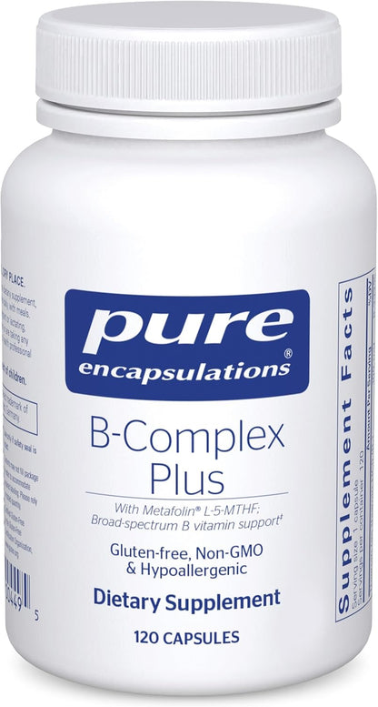 Pure Encapsulations B-Complex Plus – B Vitamins Supplement, 120 Capsules