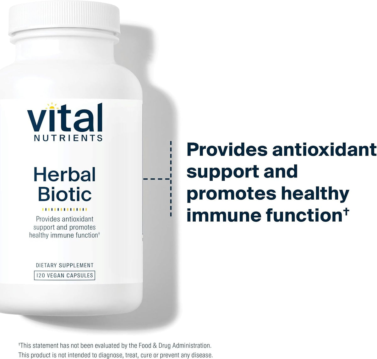 Vital Nutrients Herbal Biotic - Immune Support Supplement with Antioxidant Herbs & Bioflavonoids - 120 Capsules - görsel 6