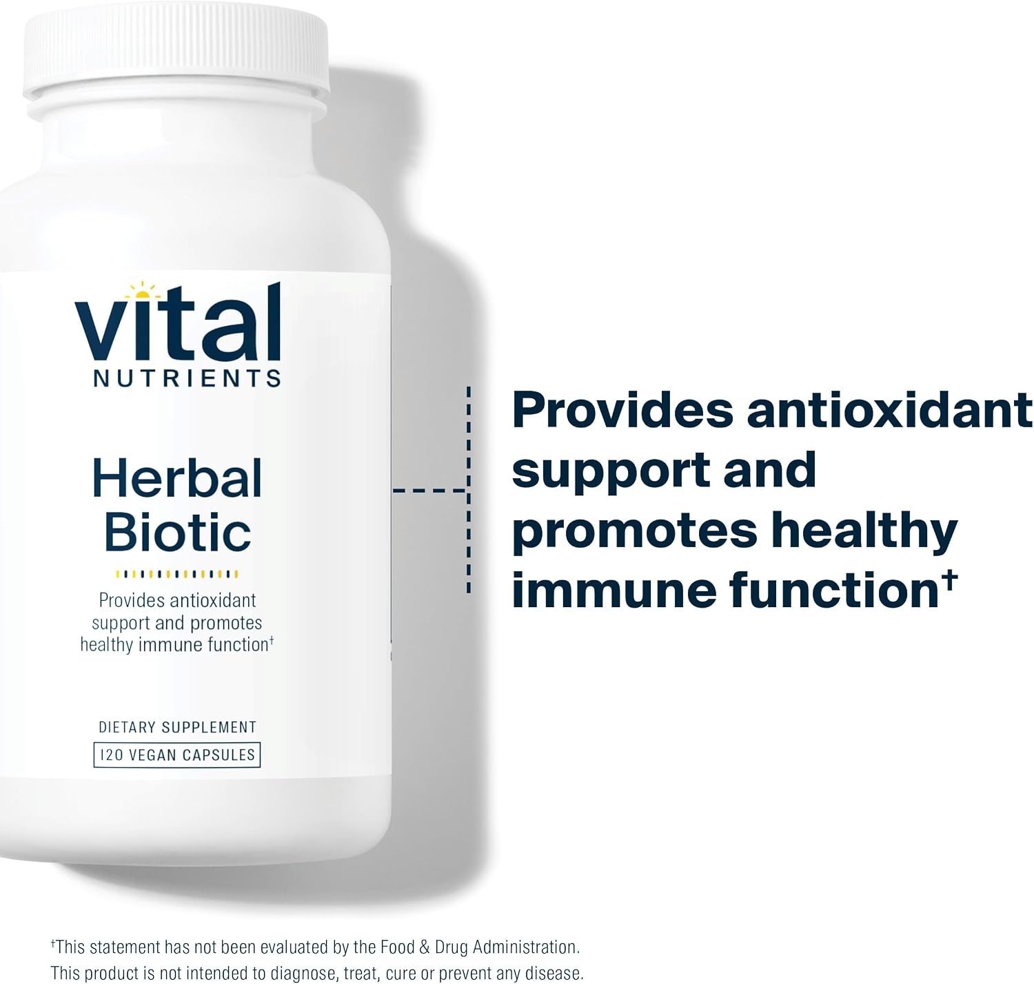 Vital Nutrients Herbal Biotic - Immune Support Supplement with Antioxidant Herbs & Bioflavonoids - 120 Capsules - görsel 6