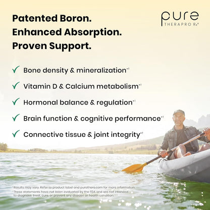 Pure TheraPro Rx Bio Boron - 30mg - 90 Capsules - Albion Bororganic Glycine Boron Supplement