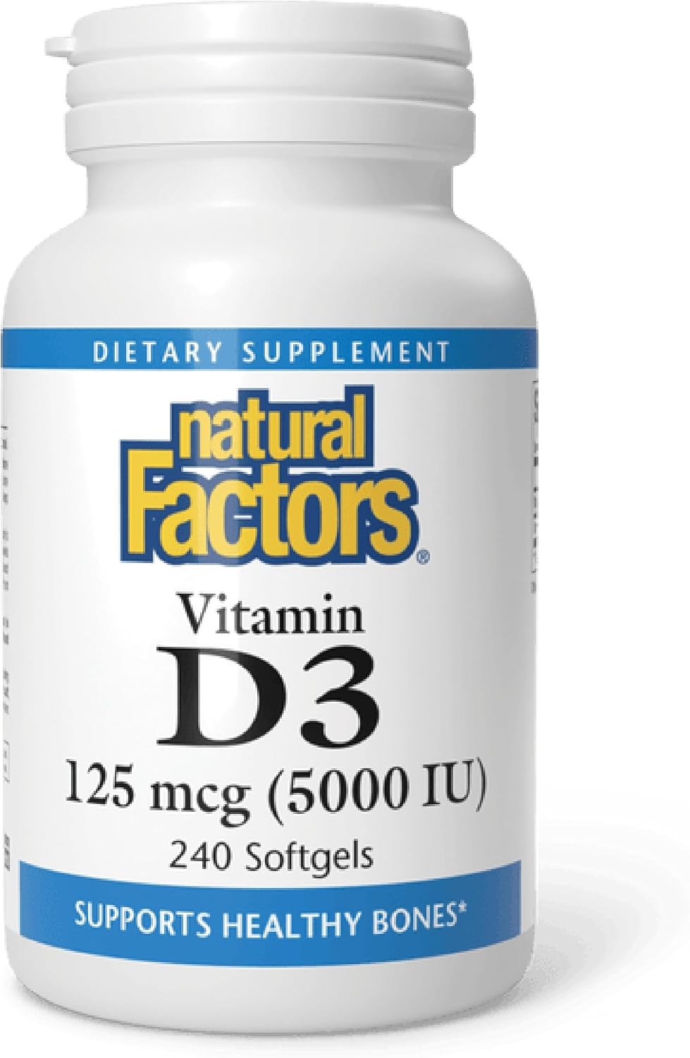 Natural Factors Vitamin D3 5000 IU, 120 Soft Gels - görsel 10