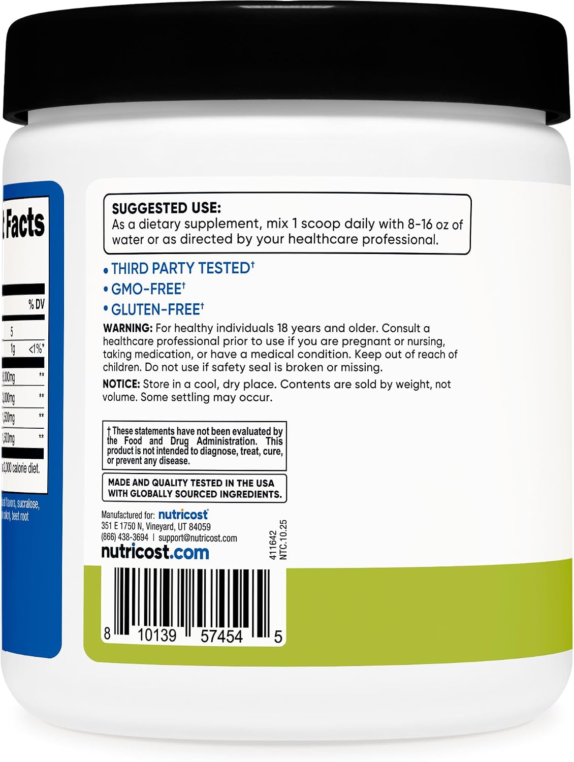 Nutricost BCAA Powder 2:1:1 (Peach Pear, 30 Servings) – Branched Chain Amino Acids - görsel 4
