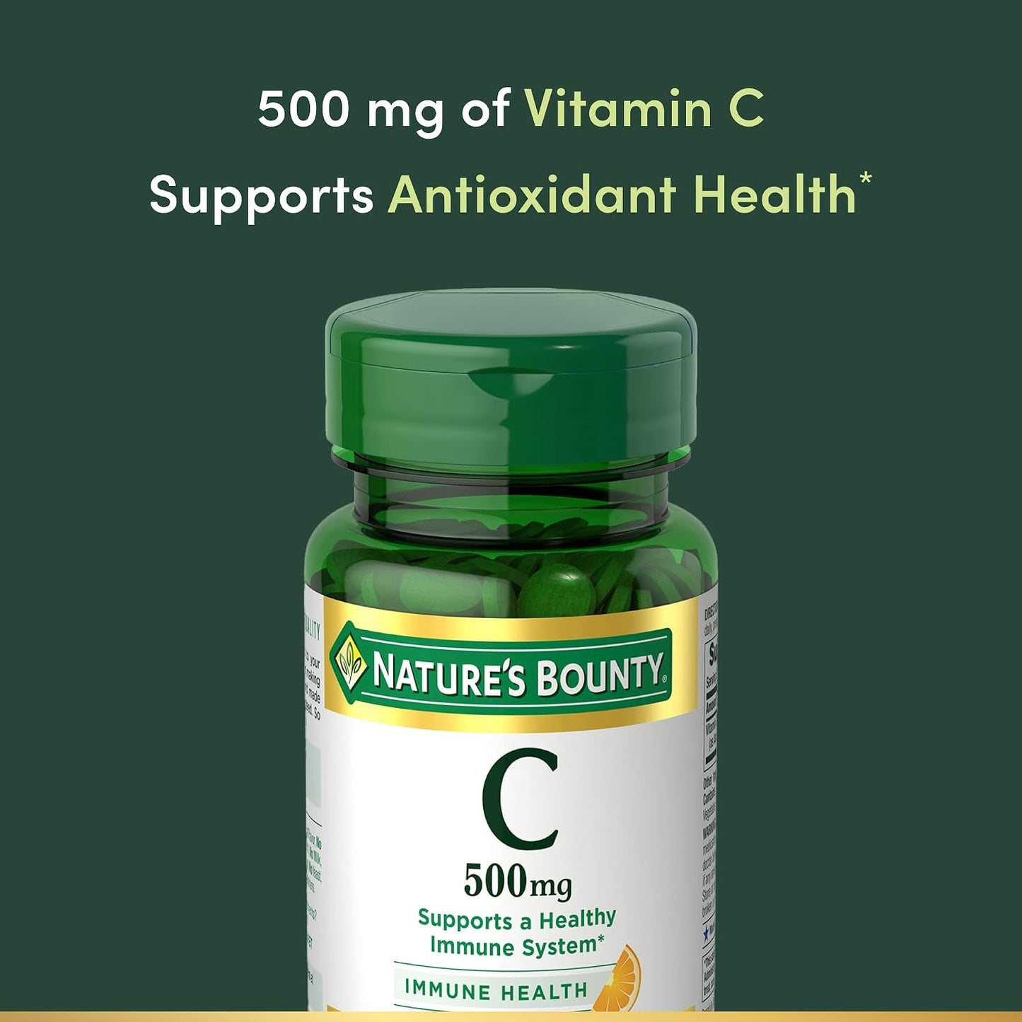 Nature's Bounty Vitamin C Tablets, 500mg, 100 Count - görsel 3