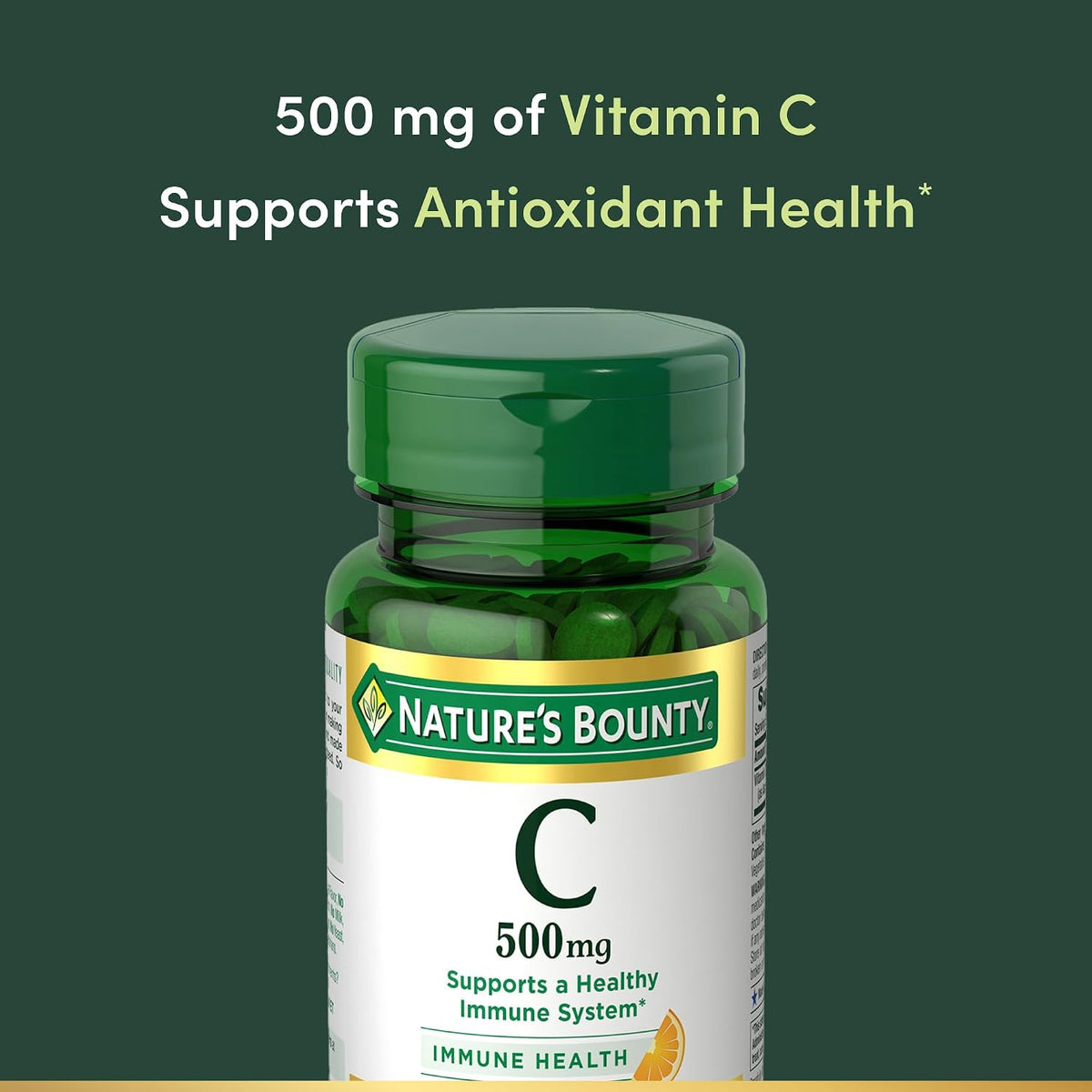 Nature's Bounty Vitamin C Tablets, 500mg, 100 Count - görsel 3