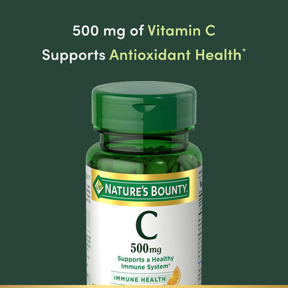 Nature's Bounty Vitamin C Tablets, 500mg, 100 Count