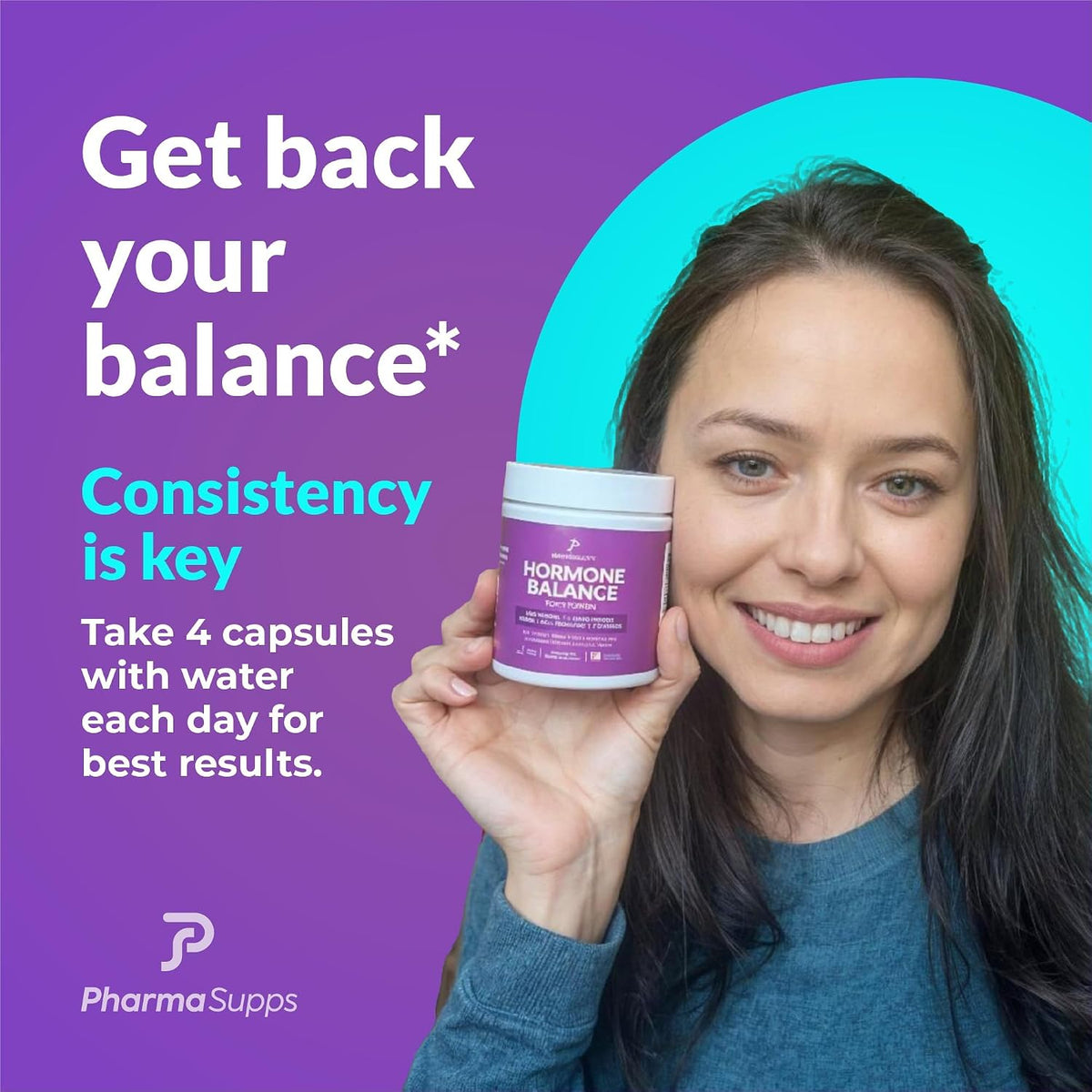 Inositol+ Hormonal Balance Supplement – 40:1 Myo/D-Chiro Inositol with Probiotics (240 Capsules) - görsel 4