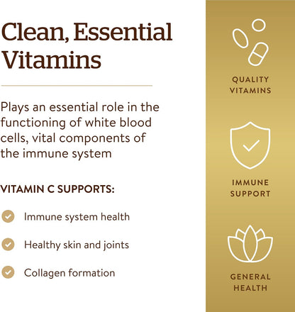 Solgar Vitamin C 1000 mg with Bioflavonoids, 250 Vegetable Capsules