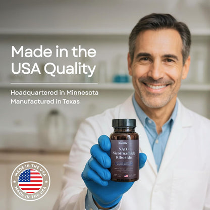 GentRx Third-Party Tested NAD+ & NR Supplement – Nicotinamide Riboside for Cellular Energy and Healthy Ageing, 30-Day Supply