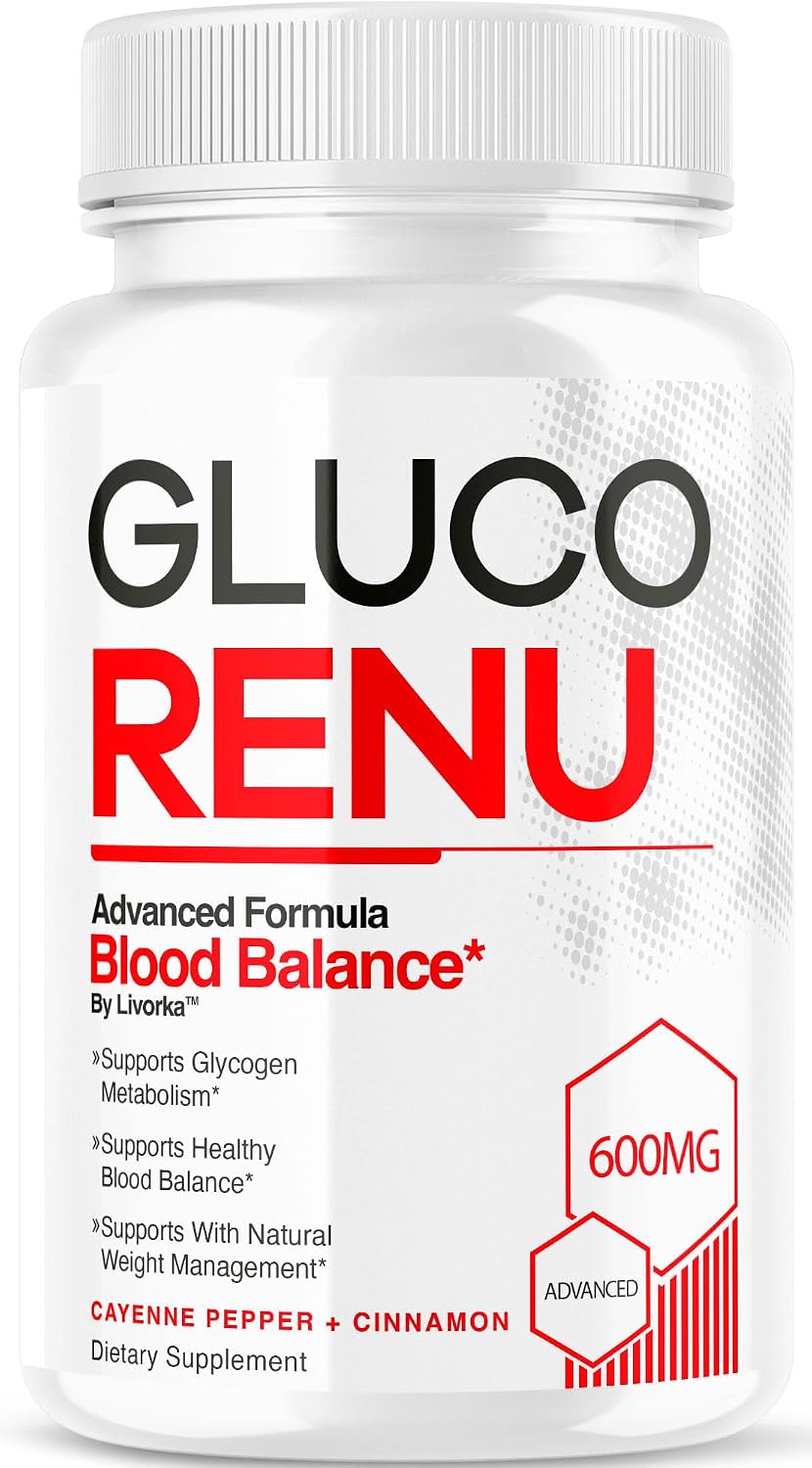 Gluco Renu Capsules - Natural Blood Health Support, Vegan & Non-GMO, 30 Capsules - görsel 1