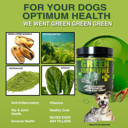 King Kanine Green Inmune Plus Multivitamin and Mineral for Dogs (170g)
