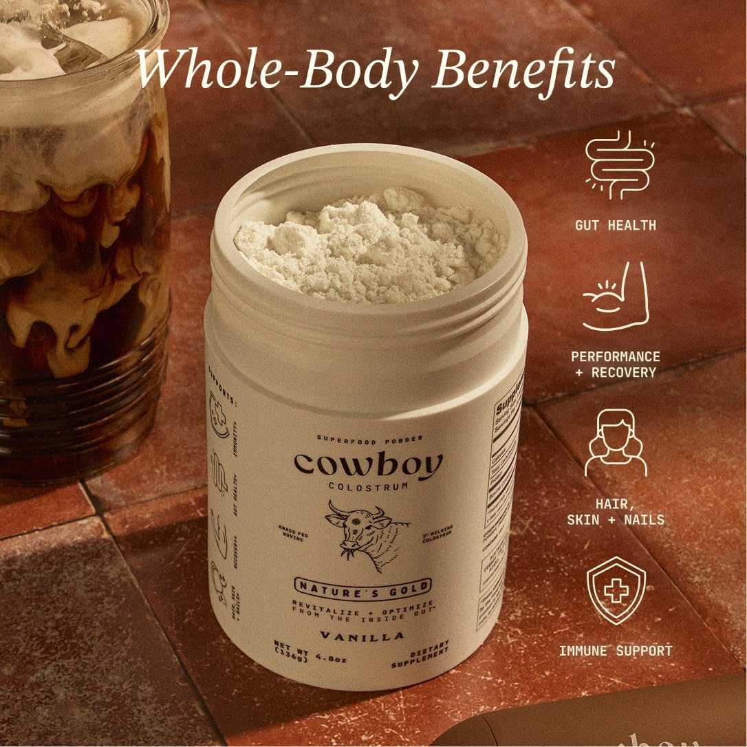 Cowboy First Milking Grass-Fed Colostrum Powder - Vanilla, 40 Servings - görsel 4
