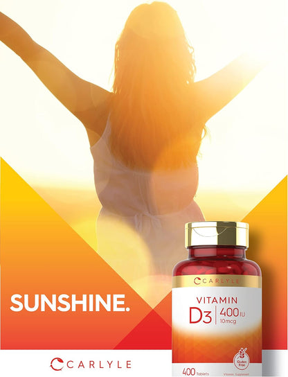 Carlyle Vitamin D3 400 IU (10 mcg) | 400 – Bone Health: Vitamin D helps maintain normal bones by supporting – Image 6