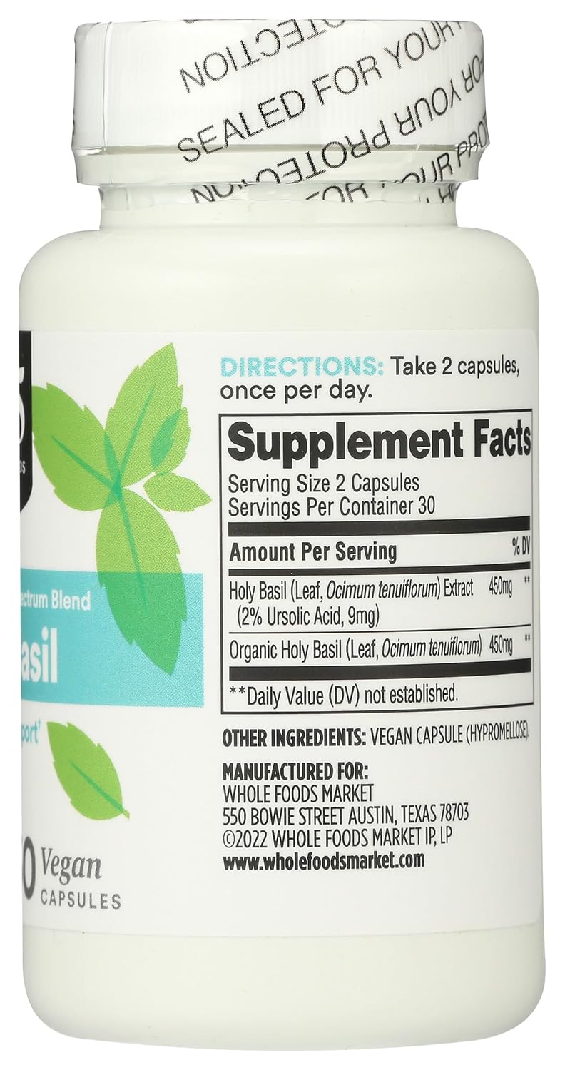 365 by Whole Foods Market Holy Basil, 60 Capsules - görsel 5