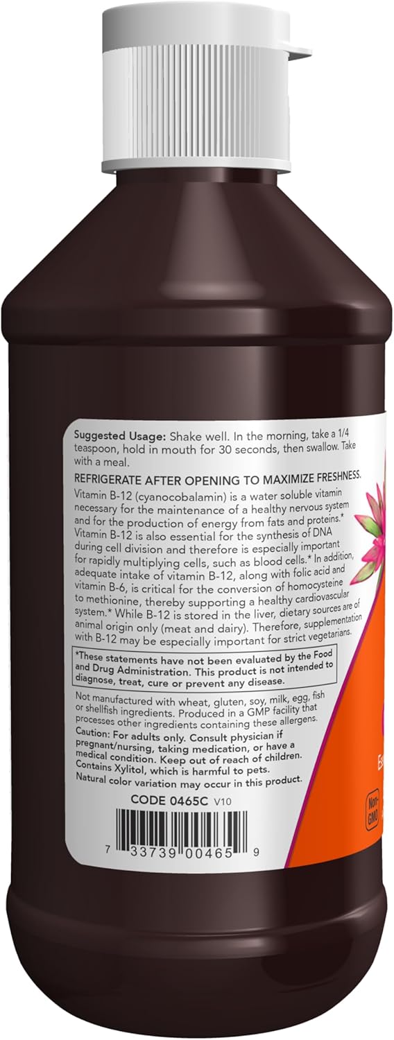NOW Foods Vitamin B-12 Complex Liquid, 240 ml - görsel 3