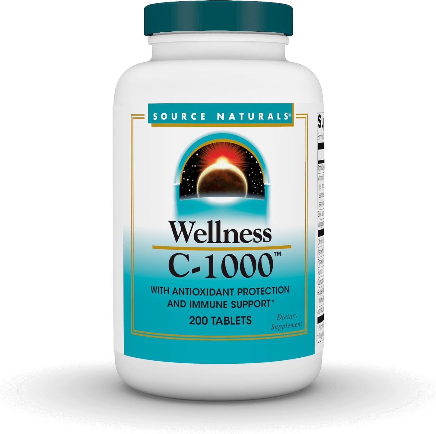 Source Naturals Wellness C-1000 – Immune Support with Antioxidant Protection – 200 Tablets - görsel 1