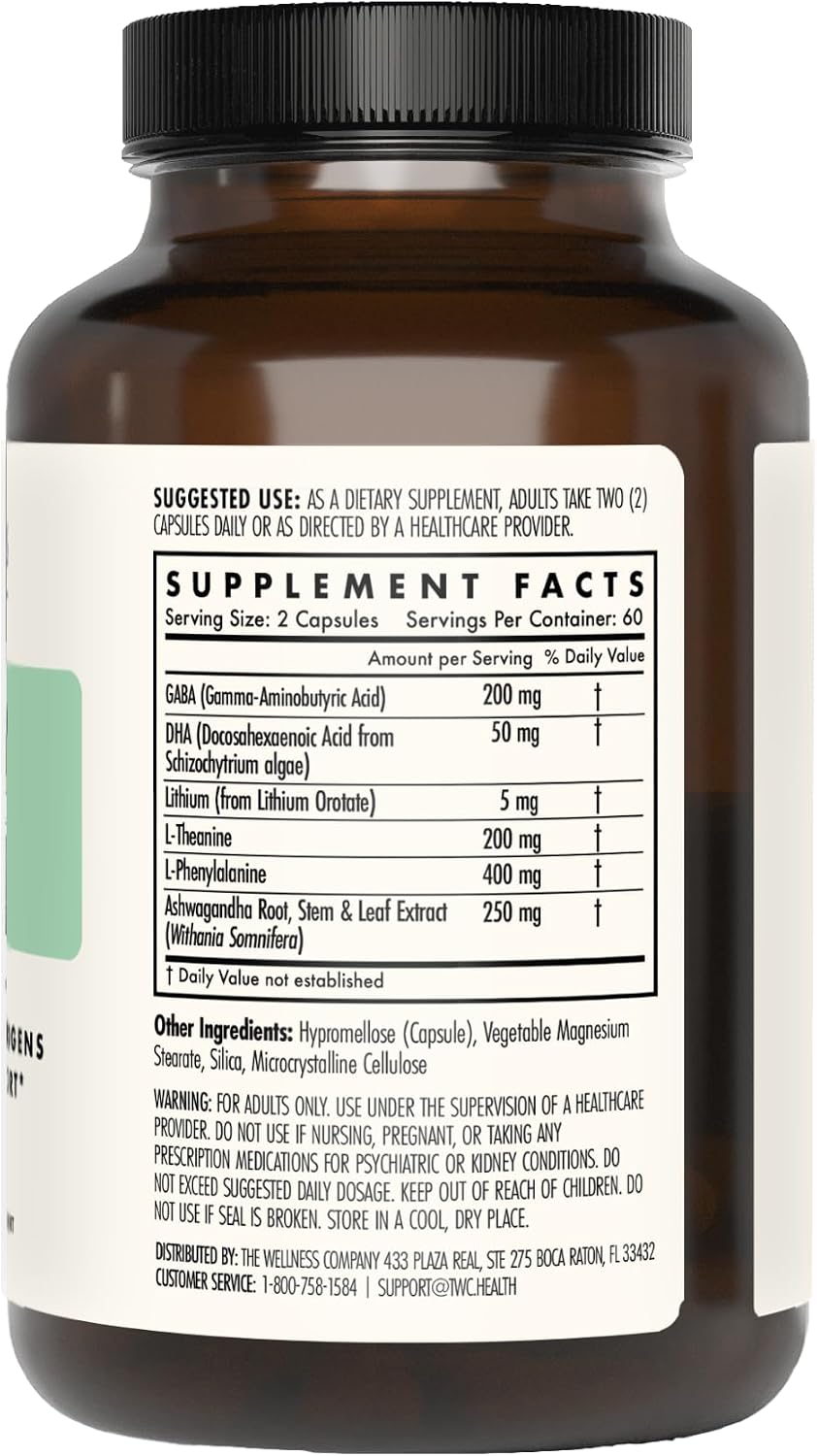 Mind Lift - Mood Boost, Mental Focus, Cognitive Defence with Lithium, GABA, DHA & L-Phenylalanine | 120 Capsules (2-Month Supply) - görsel 3