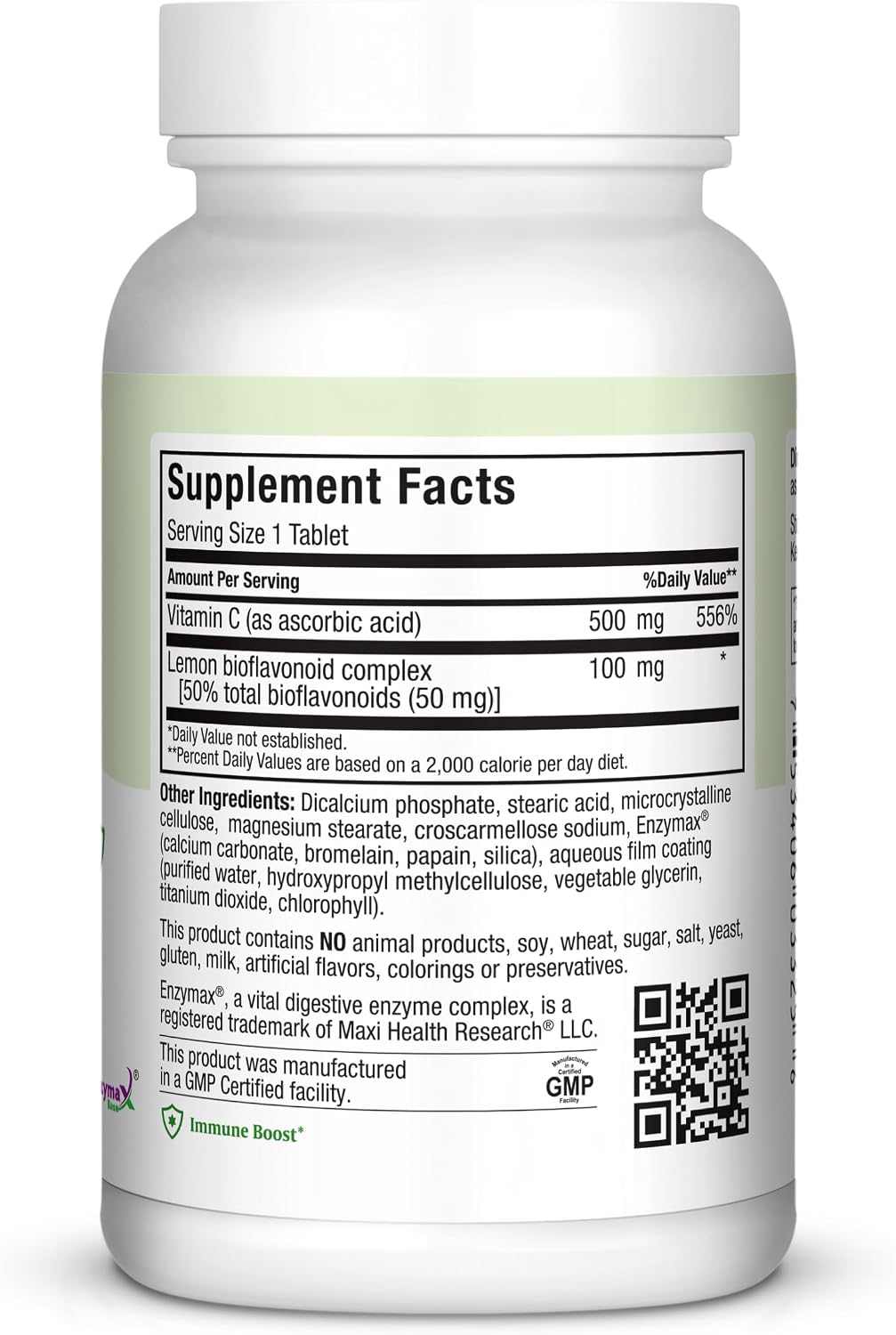 Maxi Health Max-C 500 Vitamin C Supplement – Vitamin C 500mg with Lemon Bioflavonoids Complex for Immune & Antioxidant Support – Vegan, Kosher – 250 Tablets - görsel 2