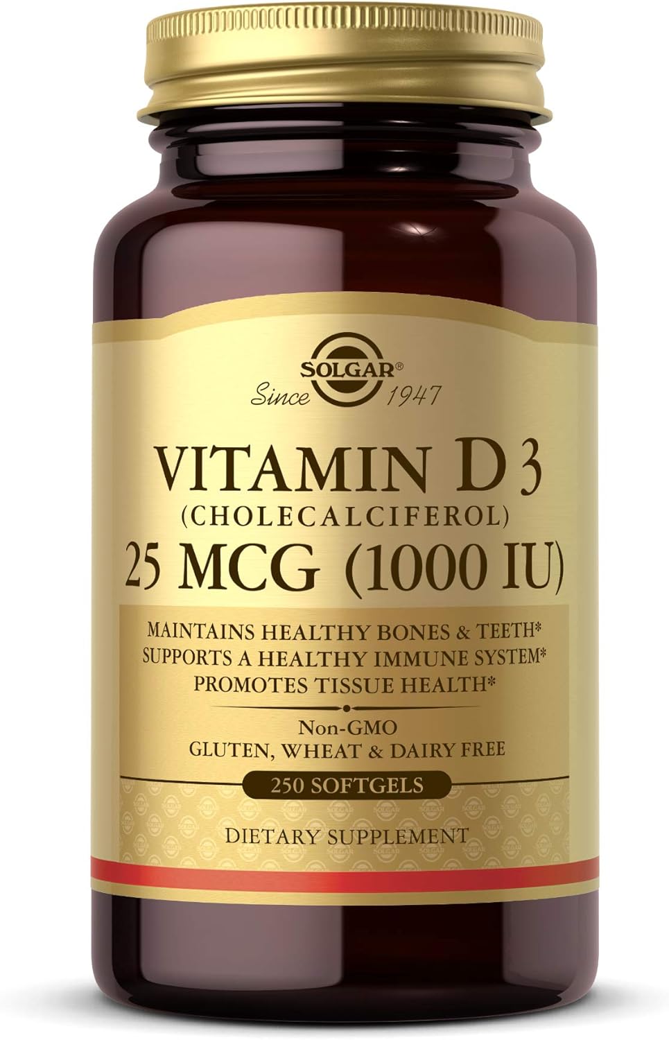 Solgar Vitamin D3 1000 IU Softgels, 250 Softgels - görsel 1