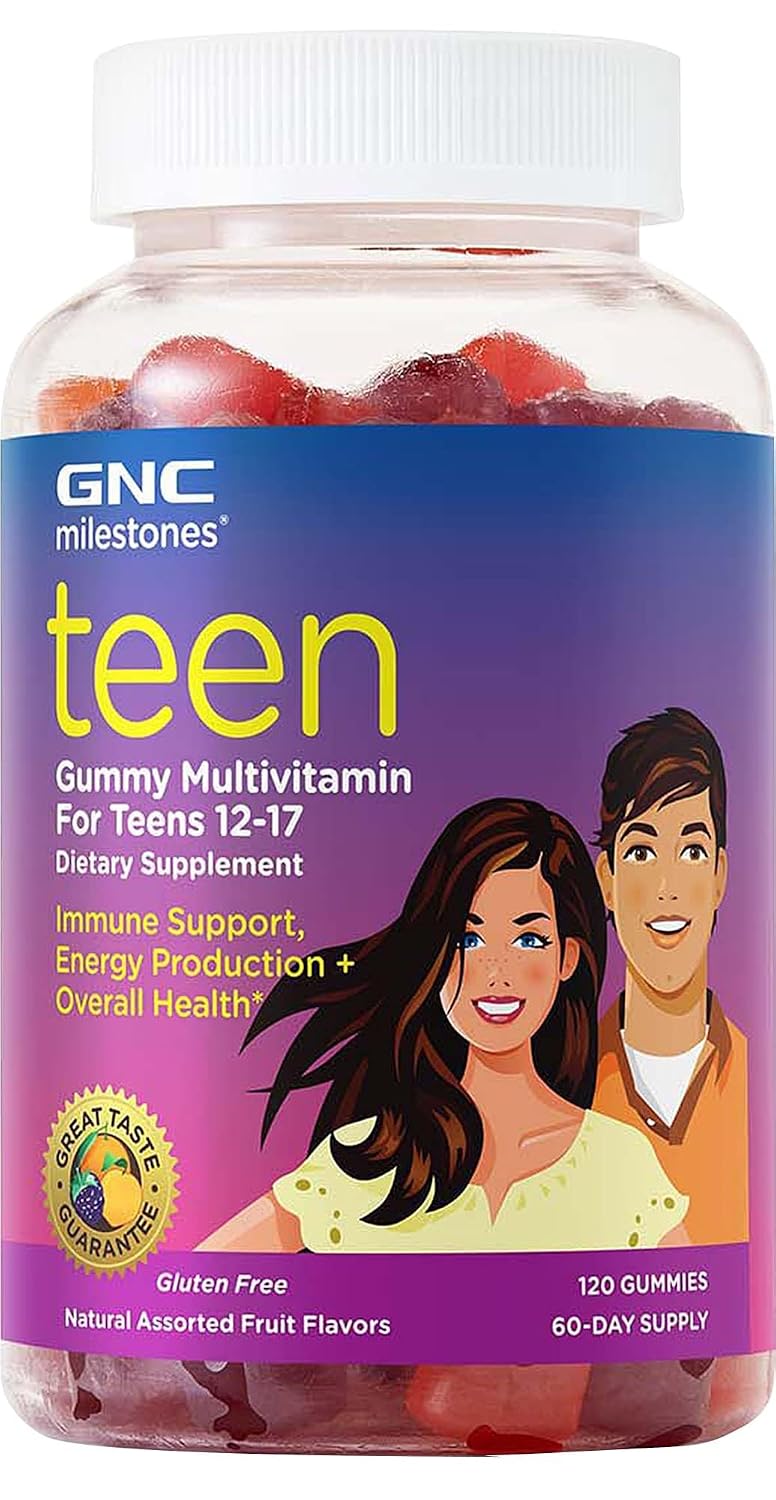 GNC milestones Teen Multivitamin - Natural Fruit Flavours, 120 Gummies, 60 Servings - görsel 1