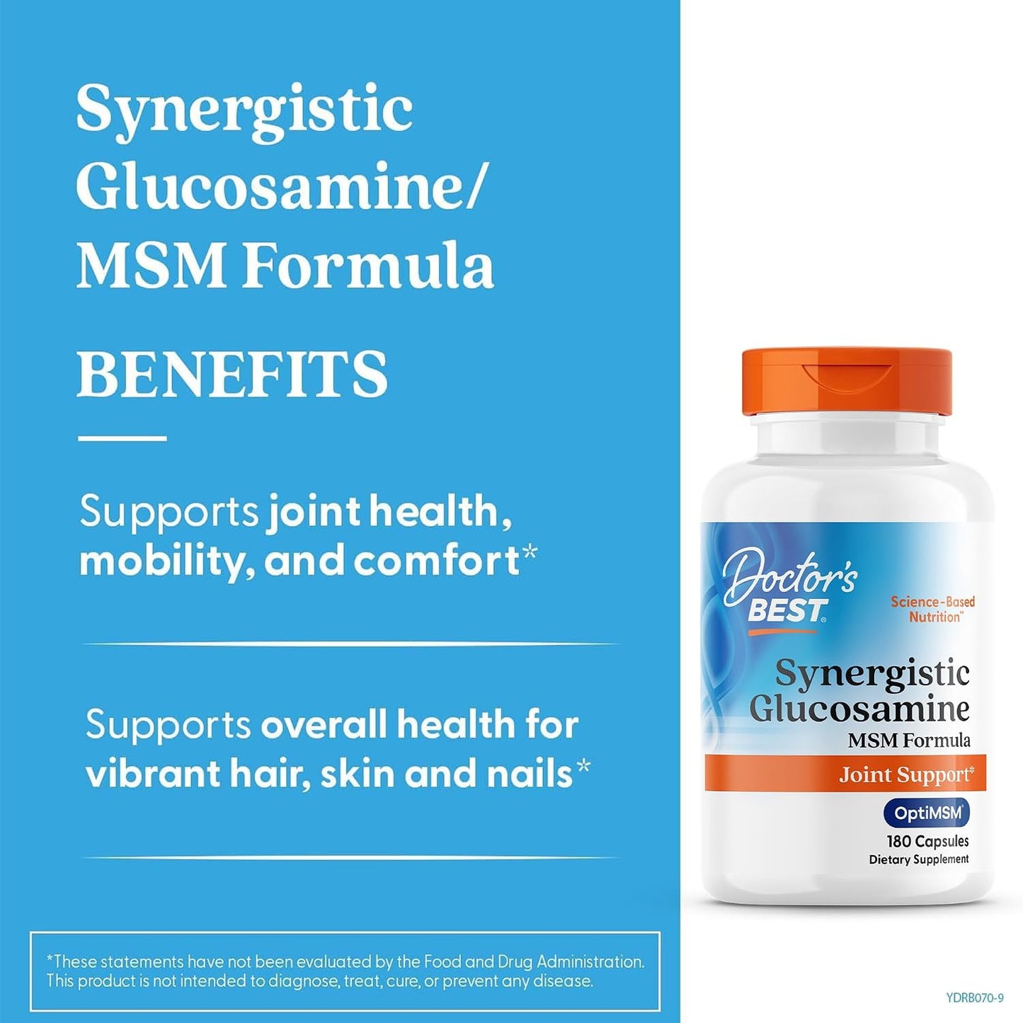 Doctor's Best Synergistic Glucosamine with MSM Formula, 180 Capsules - görsel 4