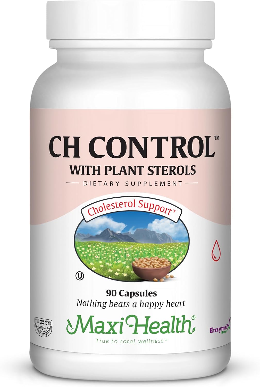 Maxi Health CH Control - Vitamin E and Magnesium - 90 Capsules - Kosher - görsel 1