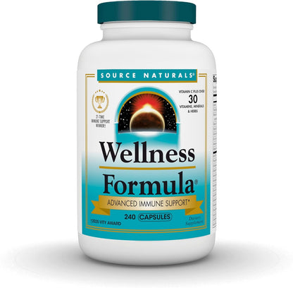 Source Naturals Wellness Formula Bio-Aligned Vitamins & Herbal Defence – 240 Capsules