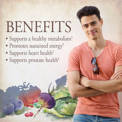 Garden of Life Organics Men’s Multivitamin with Prostate Support, B12 & Vitamins – Vegan Daily Whole Food Multivitamin, Non-GMO, Certified Organic, 60 Tablets