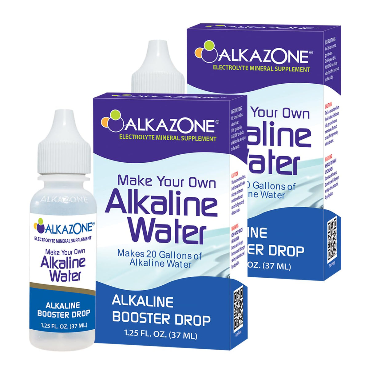 ALKAZONE Alkaline Booster Drops (2-Pack) - Create Your Own Alkaline Water - görsel 1