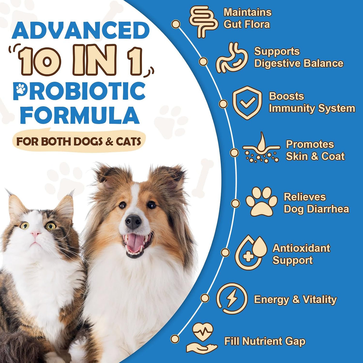 ZEBORA Probiotics for Dogs - Probiotic Powder with Pumpkin, Prebiotics & Enzymes, 6 Billion CFUs, Chicken Flavour (90 Scoops) - görsel 7
