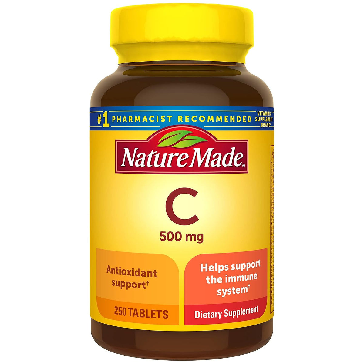 Nature Made Vitamin C 500 mg Caplets, 250 Count - görsel 1